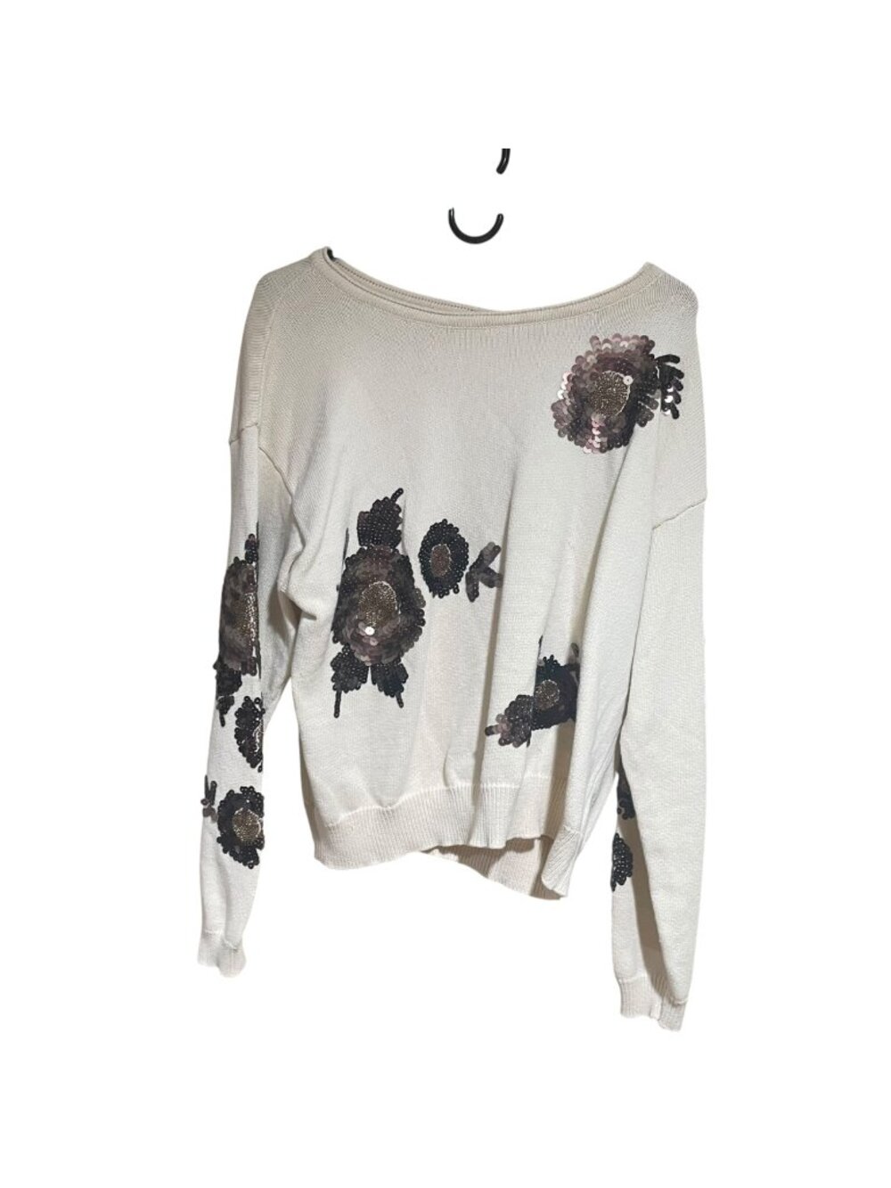 Maliparmi sequin floral sweater